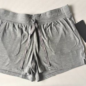 90 Degree by Reflex Lighweight lounge shorts-casual sumer for women, Grey.